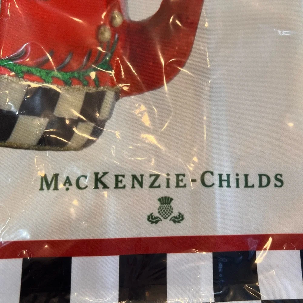 MacKenzie-Childs NWT in original packaging, holiday Put On The Kettle Dish Towel